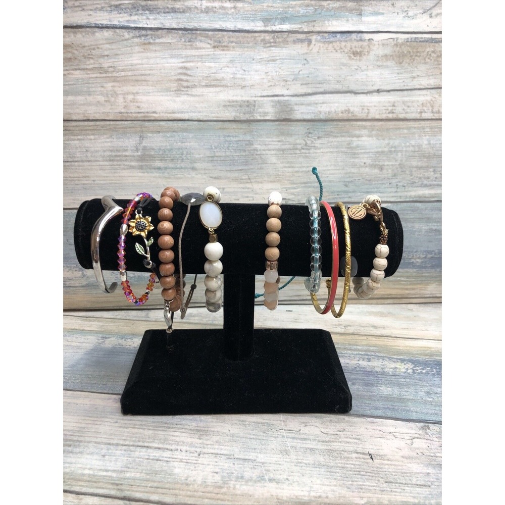 Bracelet Lot of 12 Mixed Metals Stretch Beads Cuff J. Crew Avon Alex Ani‎ Cord